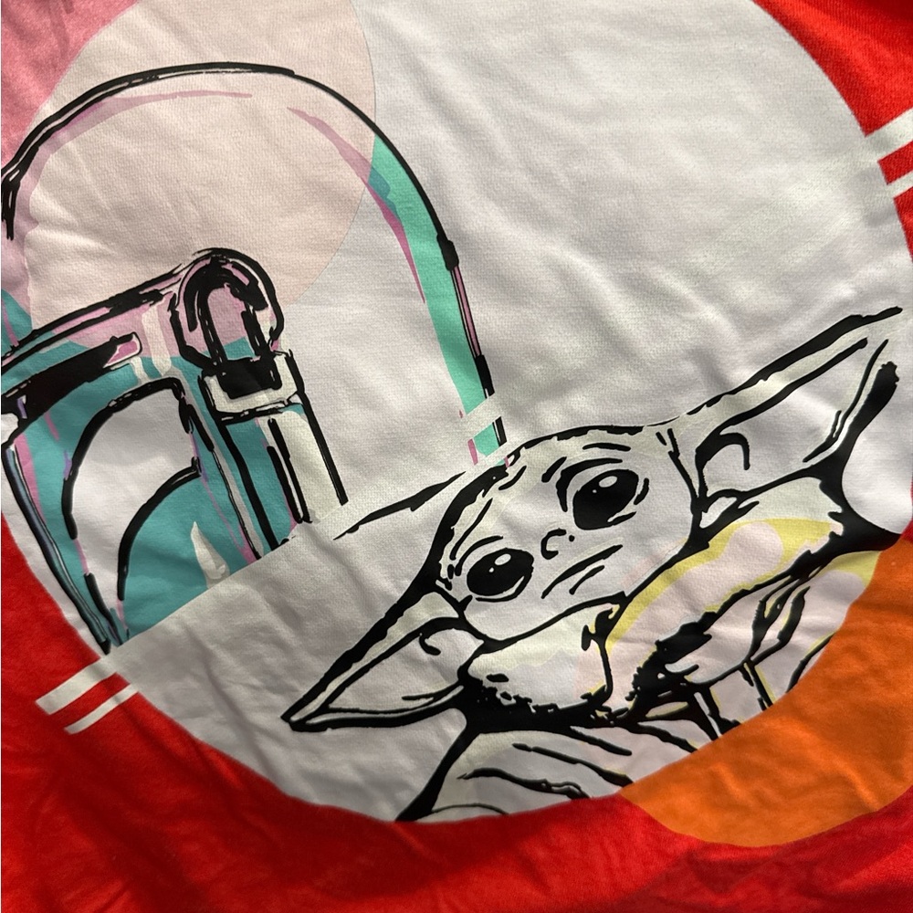 Disney Parks Star Wars The Mandalorian Baby Yoda Pullover Hoodie, Women's SZ XL - Picture 4 of 7